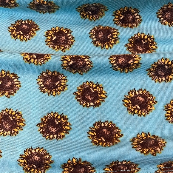 LuLaRoe Teal with Sunflowers 🌻 Nicole Dress - Picture 7 of 7